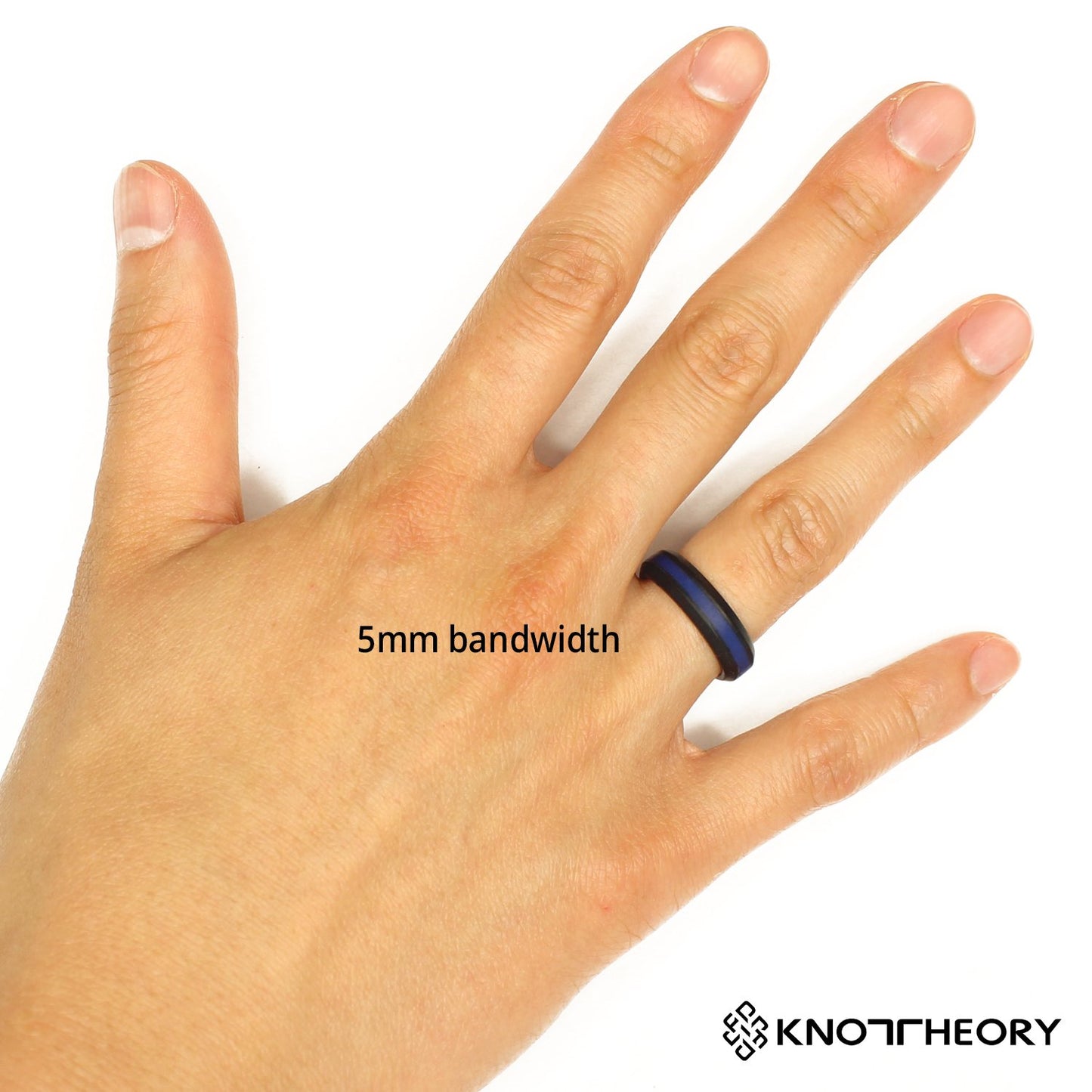 Streamlined Thin Blue Line Silicone Ring for Law Enforcement Enthusiasts