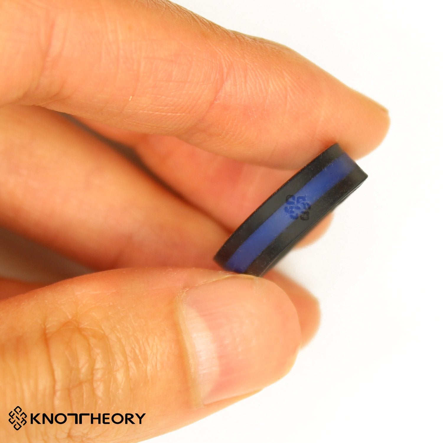 Streamlined Thin Blue Line Silicone Ring for Law Enforcement Enthusiasts