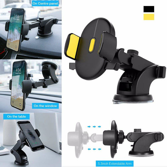 Car Phone Holder Long Rod Telescopic Car Dashboard Suction Cup Type - Inside The Bars