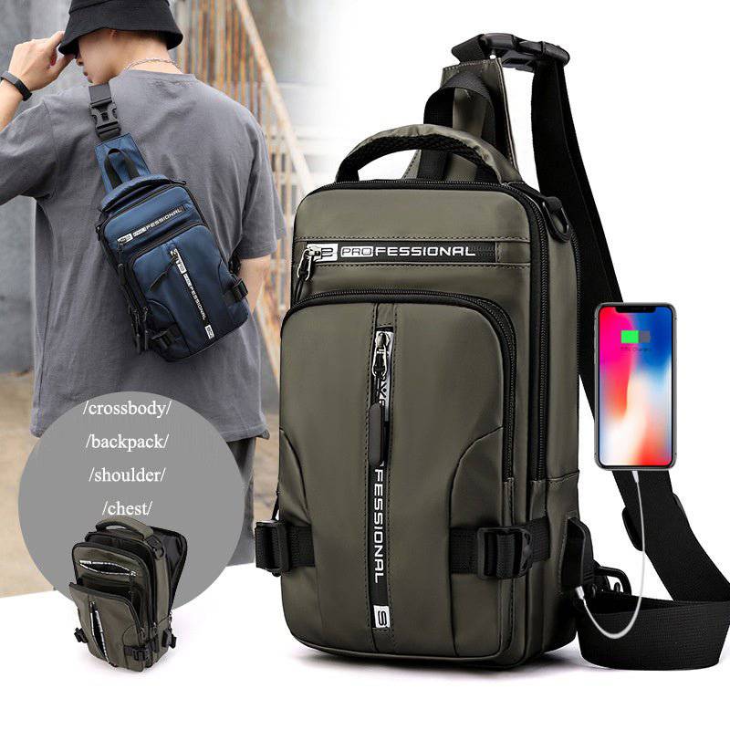 Men's Crossbody Backpack - Inside The Bars