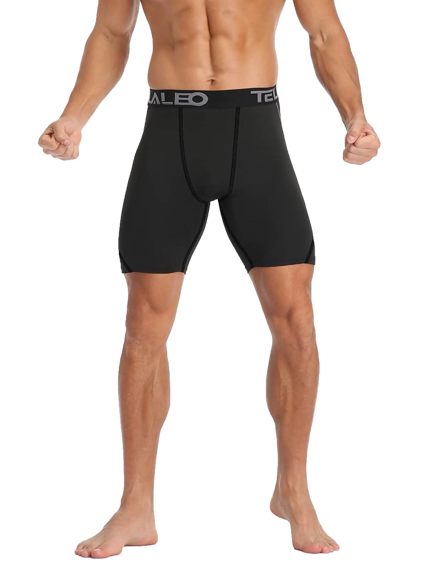 TELALEO Men's 5-Pack Athletic Compression Shorts for Performance and Workouts