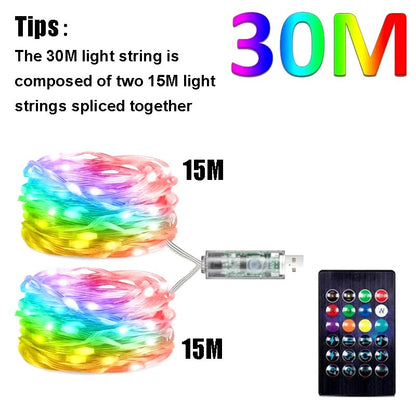 Bluetooth RGB LED Fairy Lights with Dreamcolor Effect - Waterproof Smart String Lights for Christmas and Parties - Inside The Bars