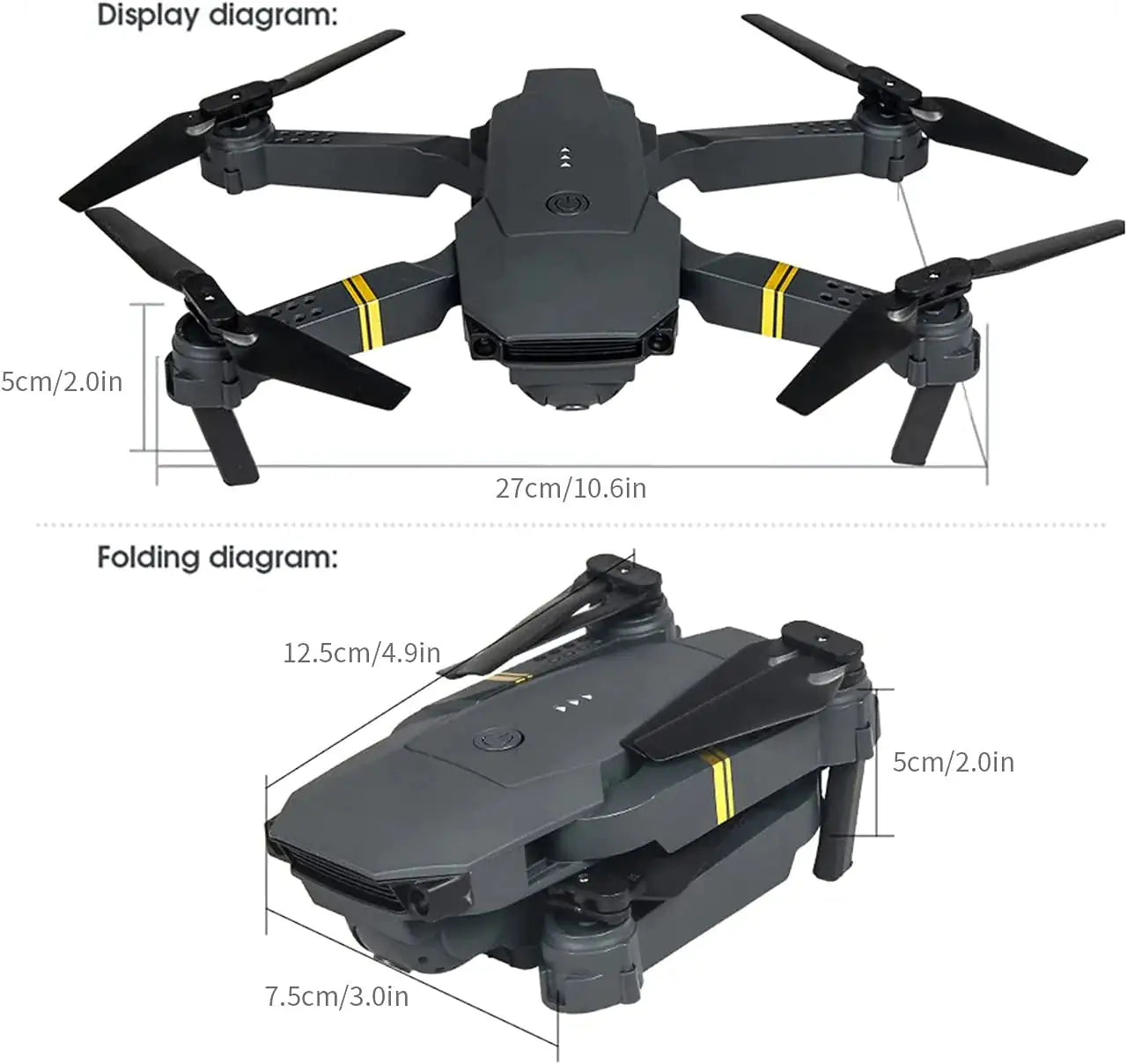 4K Ultra HD Foldable WiFi Drone with Dual Cameras