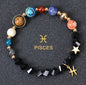 Zodiac Constellation Beaded Bracelets with Frosted Natural Stone - Inside The Bars