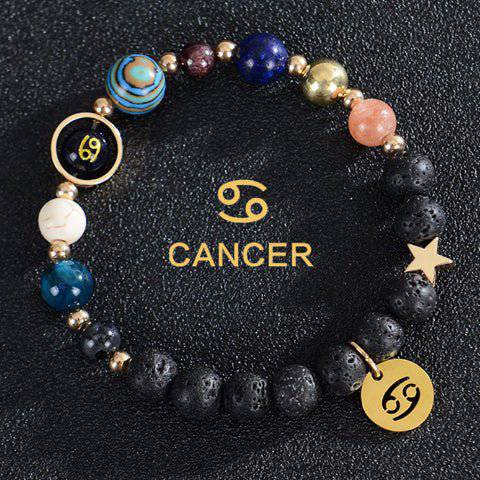 Zodiac Constellation Beaded Bracelets with Frosted Natural Stone - Inside The Bars