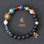 Zodiac Constellation Beaded Bracelets with Frosted Natural Stone - Inside The Bars