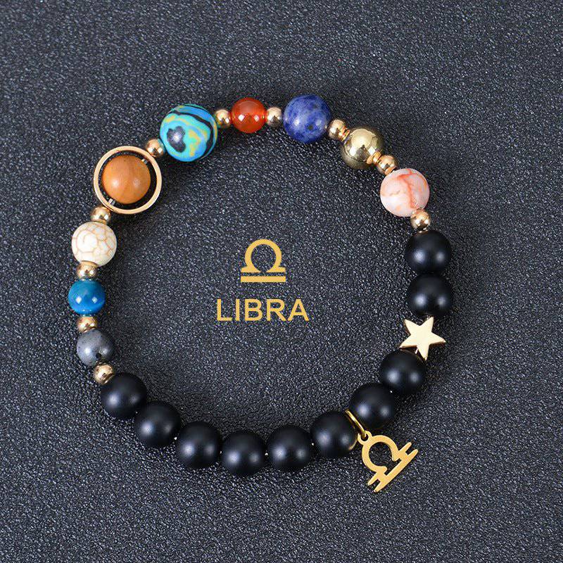 Zodiac Constellation Beaded Bracelets with Frosted Natural Stone - Inside The Bars