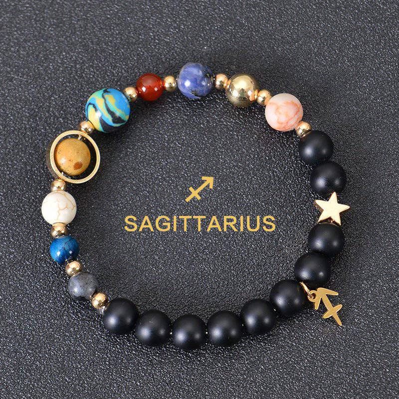 Zodiac Constellation Beaded Bracelets with Frosted Natural Stone - Inside The Bars