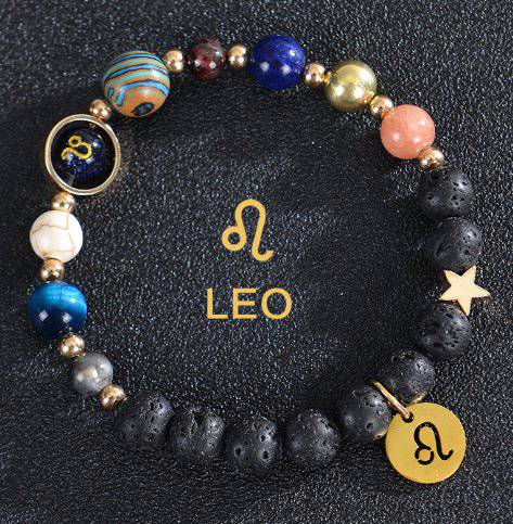 Zodiac Constellation Beaded Bracelets with Frosted Natural Stone - Inside The Bars