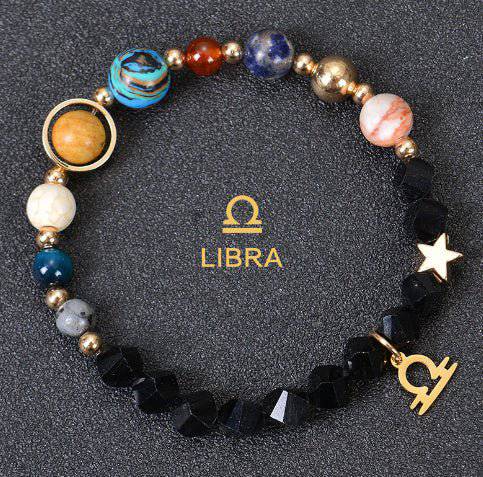 Zodiac Constellation Beaded Bracelets with Frosted Natural Stone - Inside The Bars