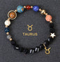 Zodiac Constellation Beaded Bracelets with Frosted Natural Stone - Inside The Bars