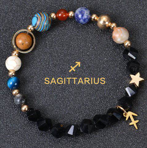 Zodiac Constellation Beaded Bracelets with Frosted Natural Stone - Inside The Bars