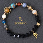 Zodiac Constellation Beaded Bracelets with Frosted Natural Stone - Inside The Bars