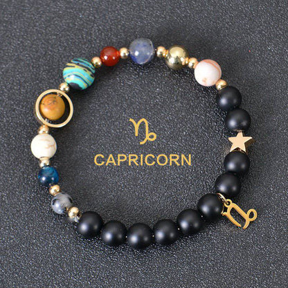 Zodiac Constellation Beaded Bracelets with Frosted Natural Stone - Inside The Bars