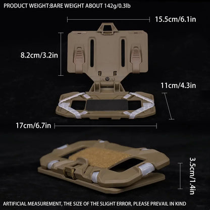 NEW Upgrade Tactical MOLLE Phone Holder, Folding Navigation Board, Cellphone Hold Gear, Airsoft Hunting Vest Accessories - Inside The Bars