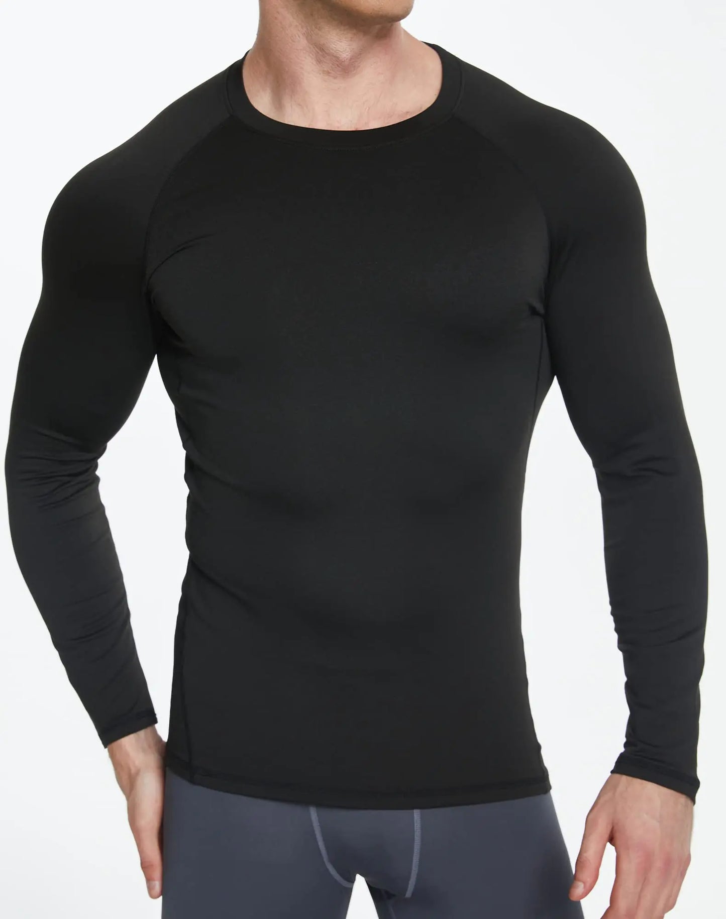 Men's 5-Pack UPF Long Sleeve Compression Workout Shirts