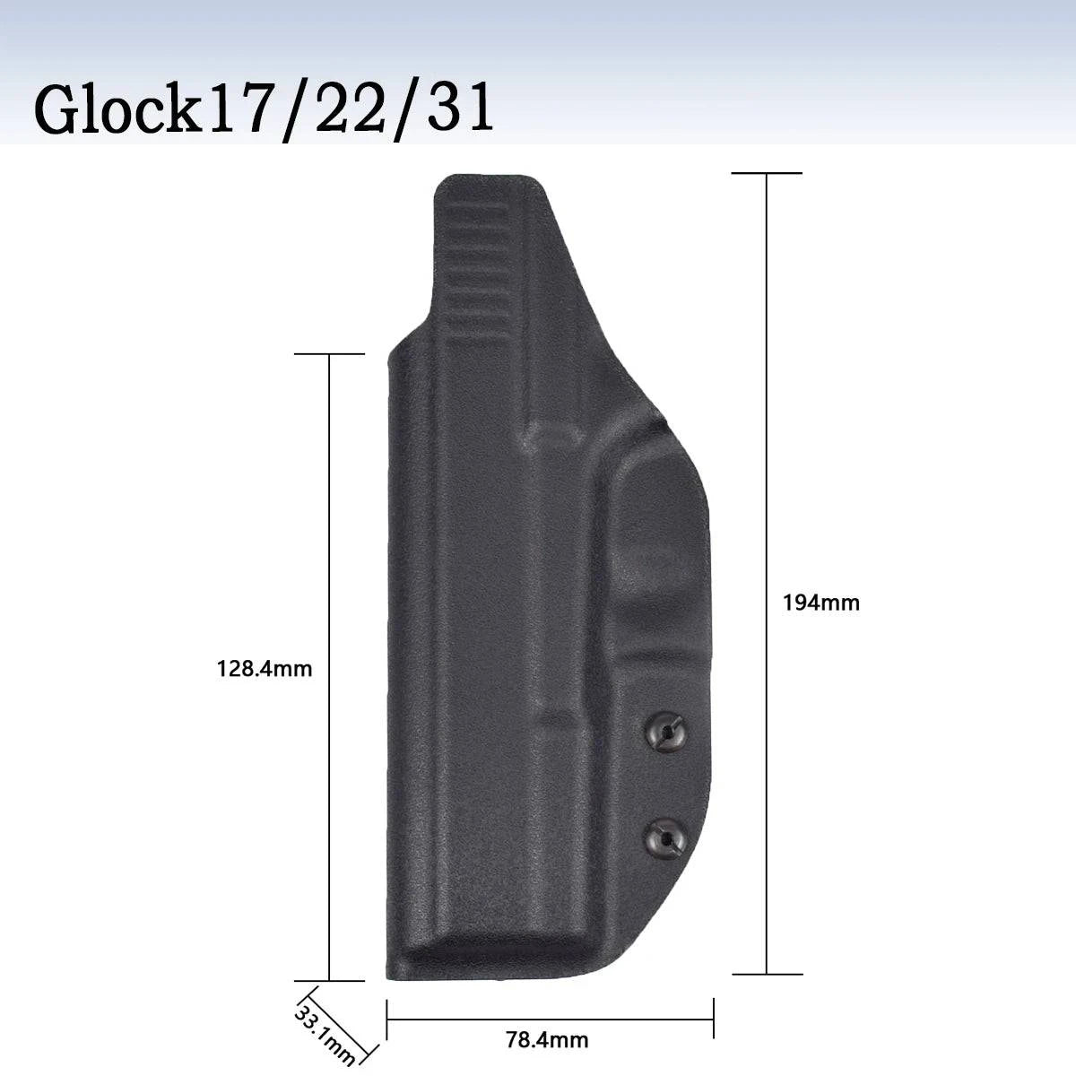 Inside Waistband Concealed Carry Holster for Glock 17, 19, 43X, Jericho 941, Taurus G2C, and SIG Sauer P365 with Belt Clip - Inside The Bars