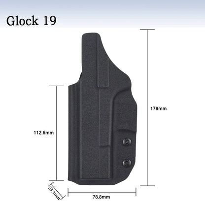 Inside Waistband Concealed Carry Holster for Glock 17, 19, 43X, Jericho 941, Taurus G2C, and SIG Sauer P365 with Belt Clip - Inside The Bars