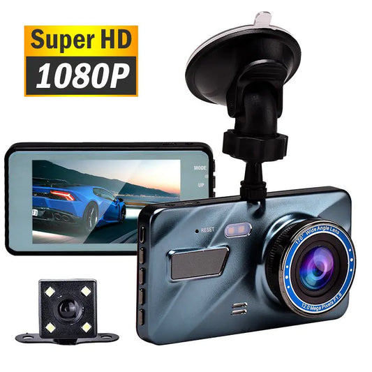 Full HD 3-in-1 Dual Lens Rear View Car Dash Camera with Night Vision