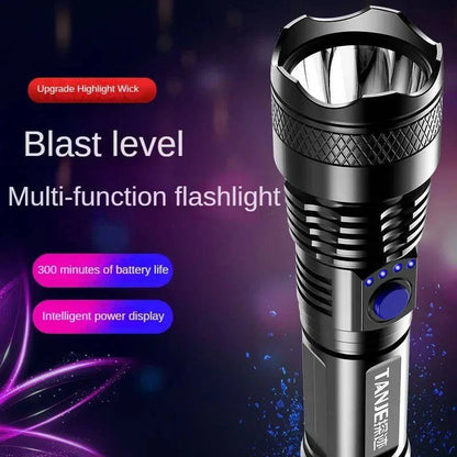 Powerful USB Rechargeable Tactical LED Flashlight with Zoom Function for Camping, Fishing, and Emergency Use - Inside The Bars