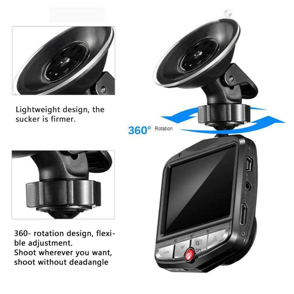 Car DVR Dash Cam 1080P with Night Vision, G-Sensor & 170° Wide Angle 2.4