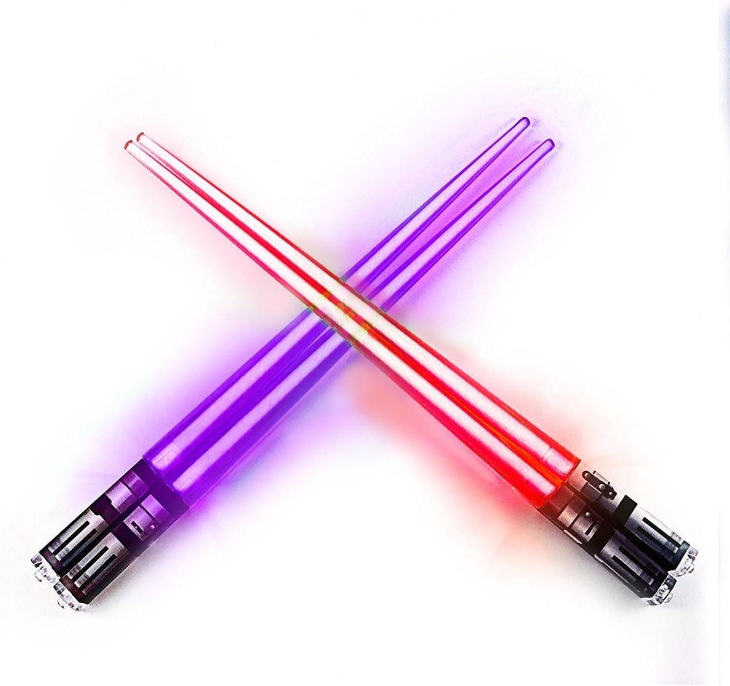 LED Lightsaber Chopsticks - Star Wars Inspired Glowing Sushi Utensils - Reusable Blue Light-Up Chopstick Set - Inside The Bars