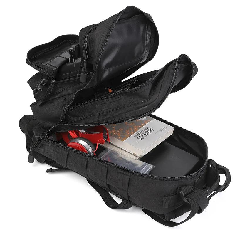 LQARMY 35L Molle Tactical Rucksack for Men and Women - Versatile Backpack for Travel, Camping, Hunting, and Hiking - Inside The Bars