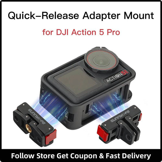 Magnetic Adapter for DJI Action 5 Pro Magnetic Quick Release Adapter Base for DJI Action 4 3 Camera Accessories - Inside The Bars