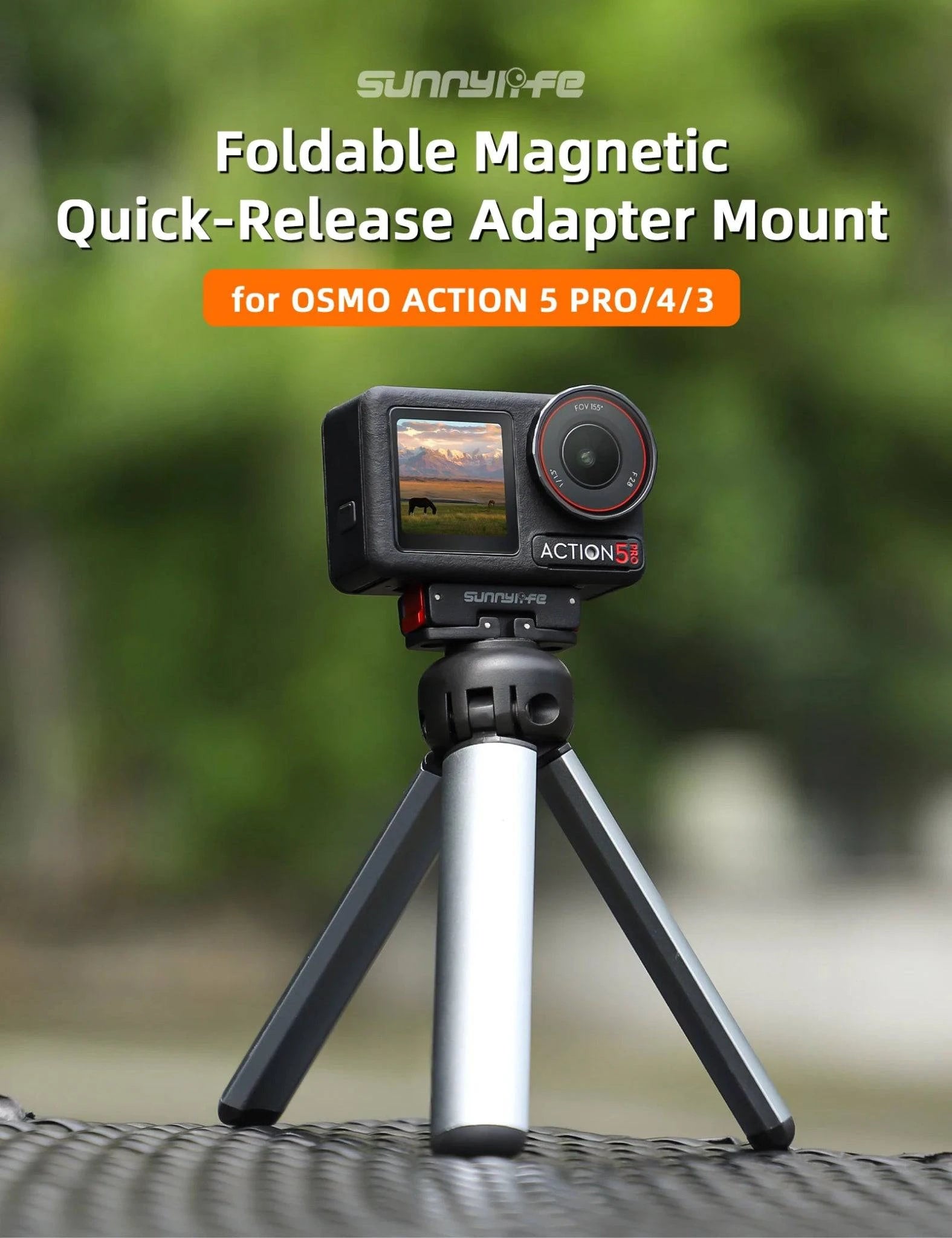 Magnetic Adapter for DJI Action 5 Pro Magnetic Quick Release Adapter Base for DJI Action 4 3 Camera Accessories - Inside The Bars