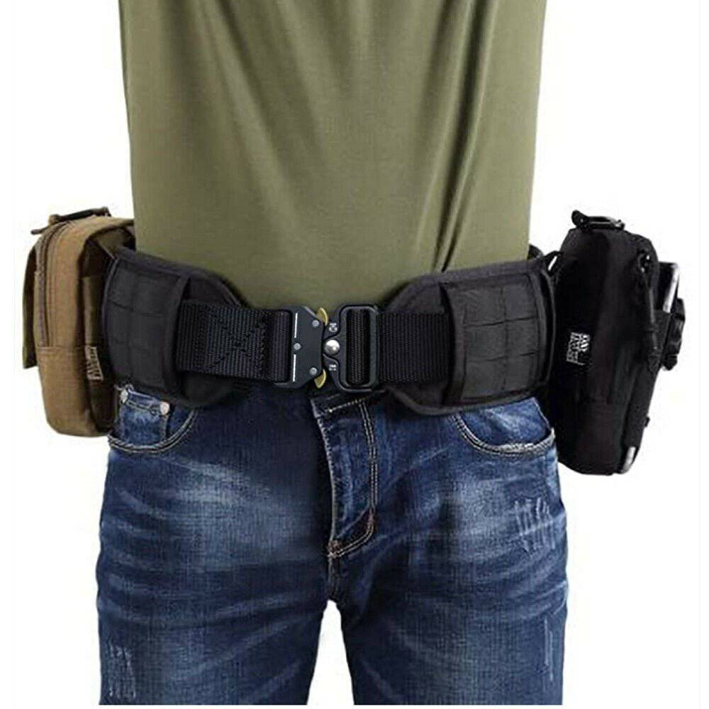 Military Tactical Belt Heavy Duty Security Guard Working Utility Nylon Waistband - Inside The Bars