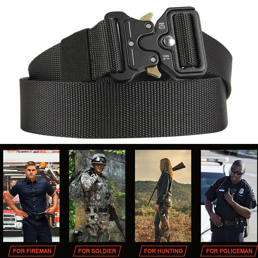 Military Tactical Belt Heavy Duty Security Guard Working Utility Nylon Waistband - Inside The Bars