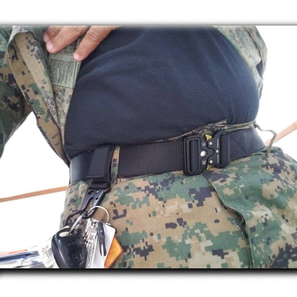 Military Tactical Belt Heavy Duty Security Guard Working Utility Nylon Waistband - Inside The Bars