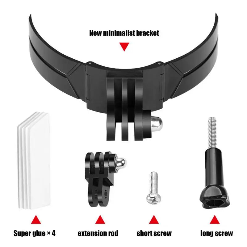 Motorcycle Helmet Chin Mount Camera Adhesive Sticky Mounts Motorcycle Helmet Chin Mount Kit Action Sports Camera Accessories - Inside The Bars