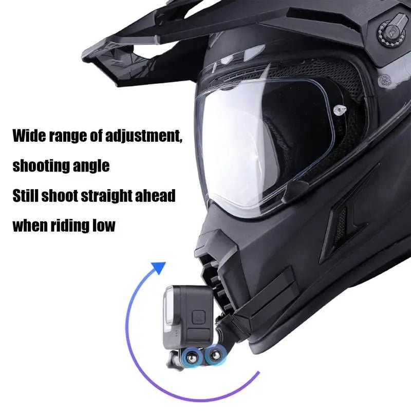 Motorcycle Helmet Chin Mount Camera Adhesive Sticky Mounts Motorcycle Helmet Chin Mount Kit Action Sports Camera Accessories - Inside The Bars