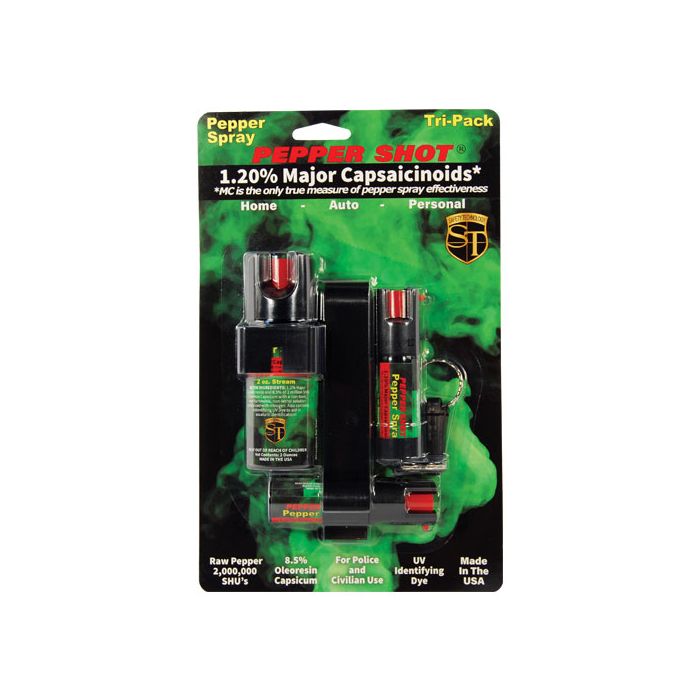 Pepper Shot 1.2% MC Tri-pack pepper spray - Inside The Bars