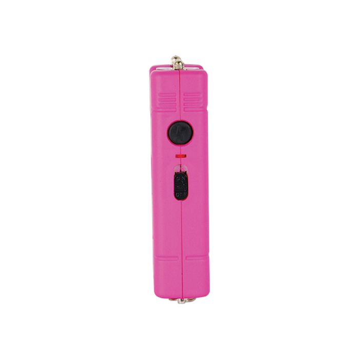 Compact 60 Million Volt Stun Gun with Flashlight and Holster - Pink - Inside The Bars