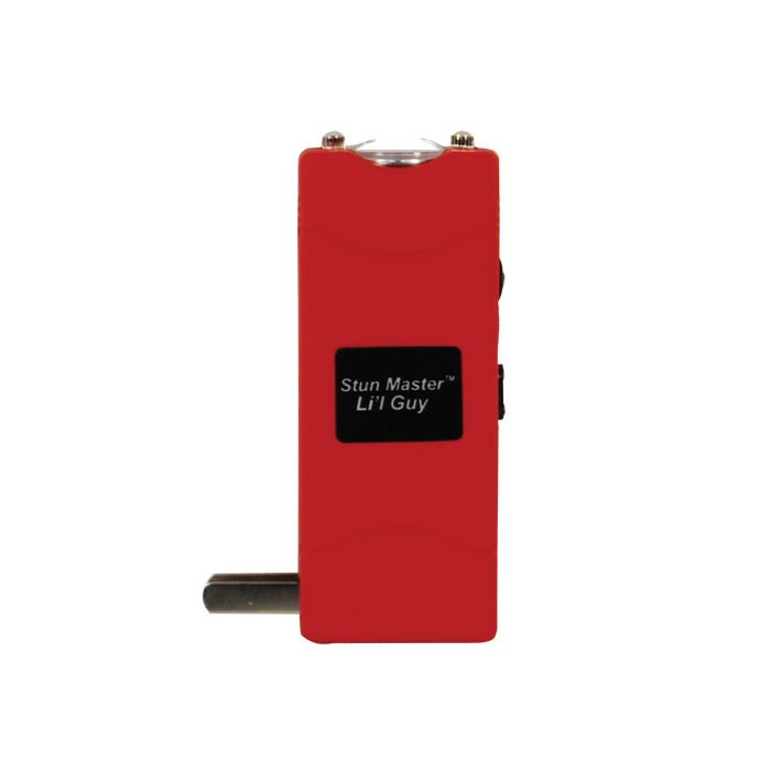 Compact 60 Million Volt Stun Gun with Flashlight and Holster - Red - Inside The Bars