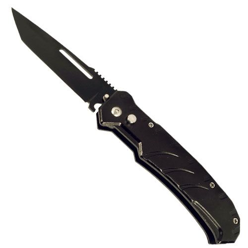 Heavy-Duty Automatic Knife with Durable Handle and Safety Lock - Inside The Bars