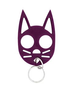 Feline Defense Keychain in Vibrant Purple - Inside The Bars