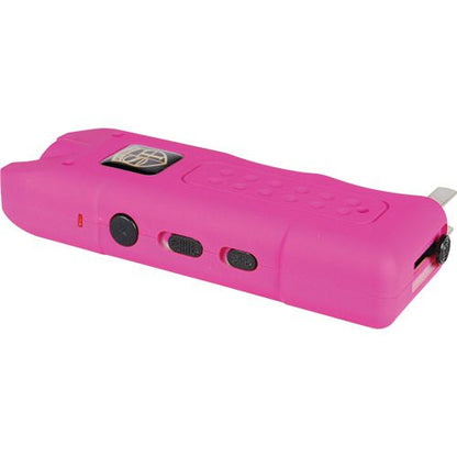 80 Million Volt MultiGuard Stun Gun with Siren, Flashlight, and Charger - Pink Edition - Inside The Bars