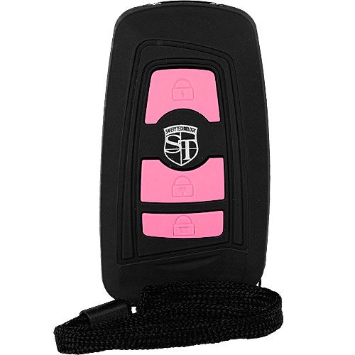 Compact 27 Million Volt Pink Stun Gun with Alarm and LED Light