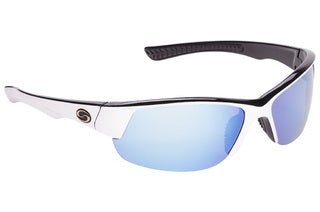 Strike King Sunglass S11 Gulf Shiny White Black Gray Lens - Inside The Bars