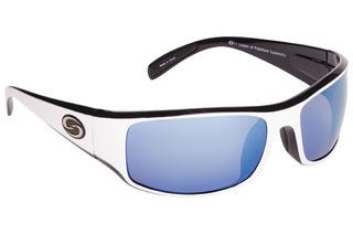 Strike King Sunglass S11 Okeechobee White Black Blue Mirror - Inside The Bars