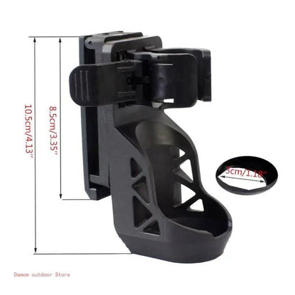 360-Degree Rotatable Flashlight Holder with Quick Draw and Level Lock System - Inside The Bars