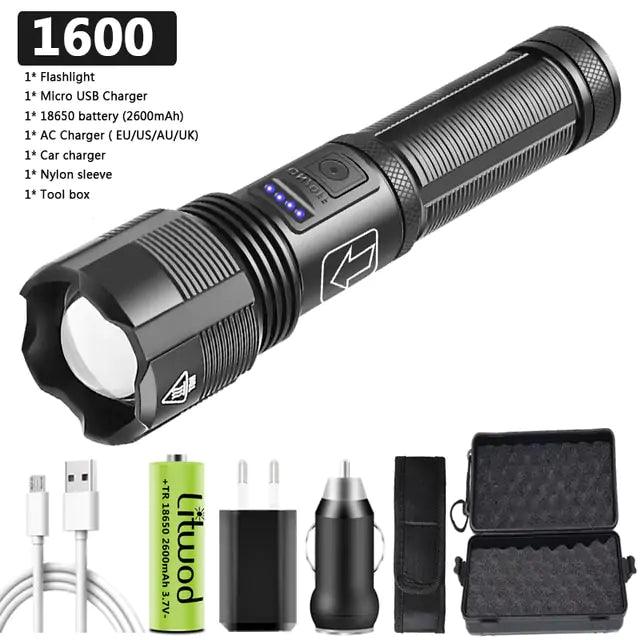 Tactical Elite Hunting LED Flashlight with Power Bank Function - Inside The Bars