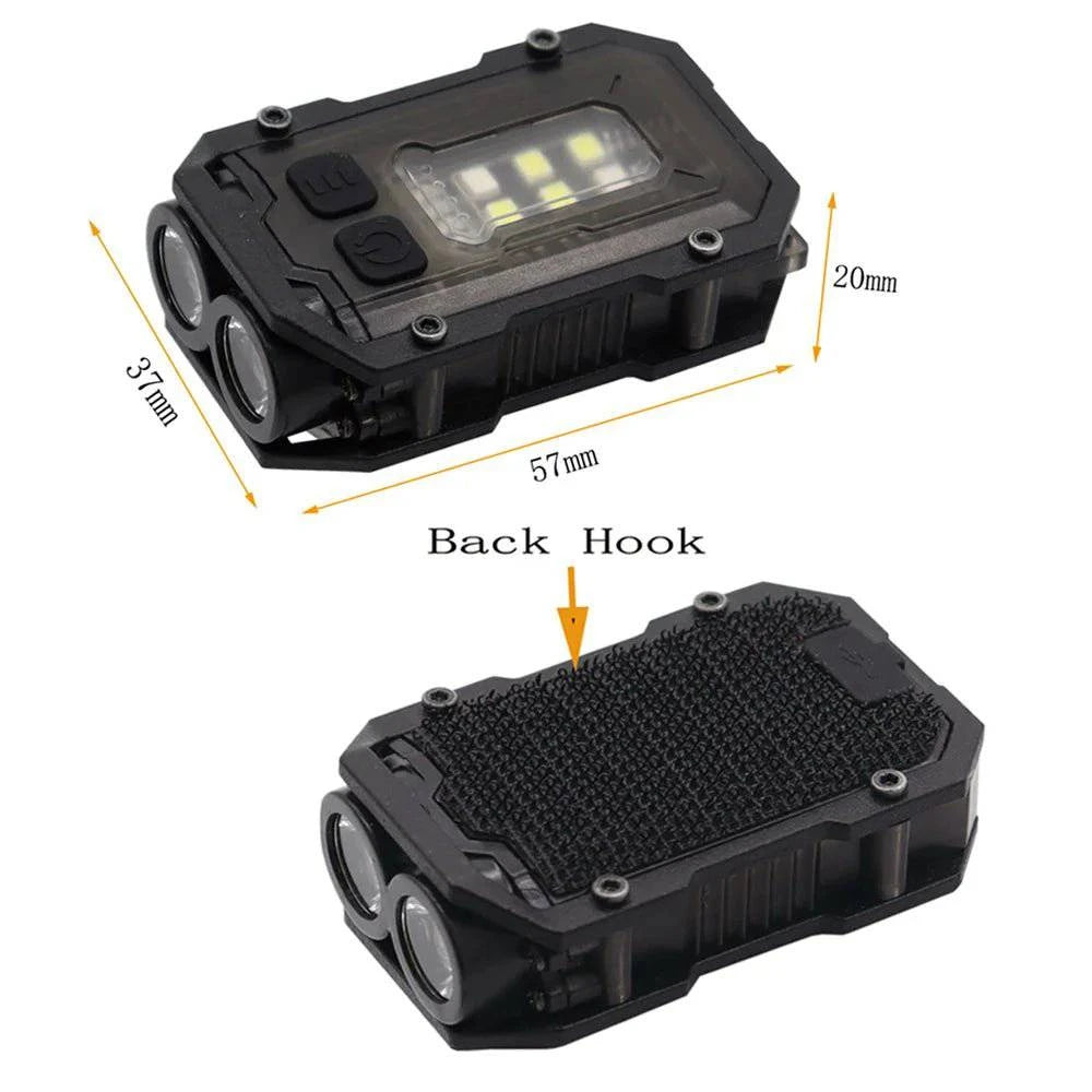 EDC Tactical Mini LED Flashlight with Multiple Modes for Backpack Strap and Helmet Mounting - Inside The Bars