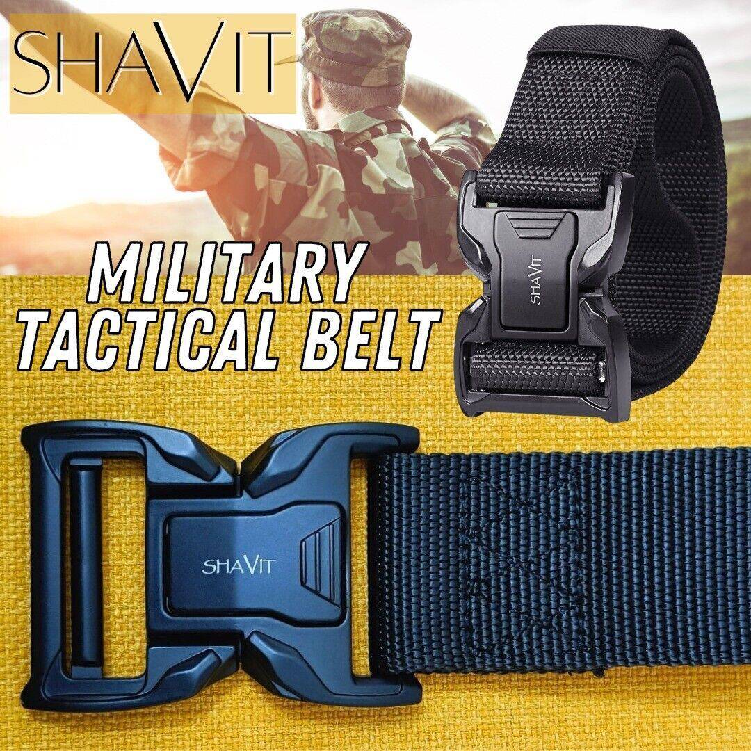 SHAVIT Tactical Rigger Belt for Men - Durable Nylon Webbing for Hiking and Outdoor Work - Inside The Bars