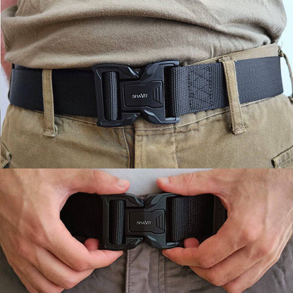 SHAVIT Tactical Rigger Belt for Men - Durable Nylon Webbing for Hiking and Outdoor Work - Inside The Bars