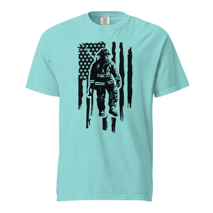 Firefighter Flag T-Shirt | Comfort Colors 1717