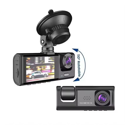 Top Sale Dash Cam 3 Channels 1080P Hd Front Rear and Inner Camera Car Video Recorder Dvr Black Box Driving Record for Car - Inside The Bars